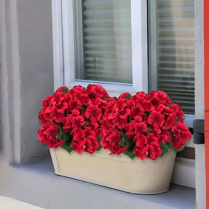 🌸 LAST DAY 60%OFF🌸 Bundles Artificial Geranium Flowers For Outdoors Geranium Flowers Outdoor Artificial Flowers UV Resistant Garden Plants Faux Flowers For Home Kitchen Table Centerpieces Patio Decor