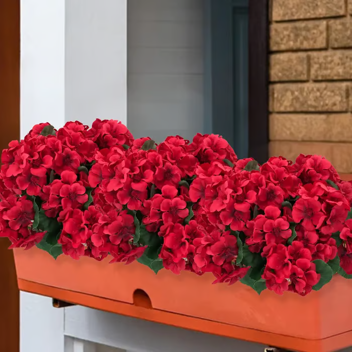 🌸 LAST DAY 60%OFF🌸 Bundles Artificial Geranium Flowers For Outdoors Geranium Flowers Outdoor Artificial Flowers UV Resistant Garden Plants Faux Flowers For Home Kitchen Table Centerpieces Patio Decor