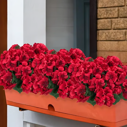 🌸 LAST DAY 60%OFF🌸 Bundles Artificial Geranium Flowers For Outdoors Geranium Flowers Outdoor Artificial Flowers UV Resistant Garden Plants Faux Flowers For Home Kitchen Table Centerpieces Patio Decor