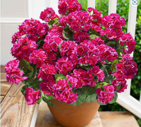 🌸 LAST DAY 60%OFF🌸 Bundles Artificial Geranium Flowers For Outdoors Geranium Flowers Outdoor Artificial Flowers UV Resistant Garden Plants Faux Flowers For Home Kitchen Table Centerpieces Patio Decor