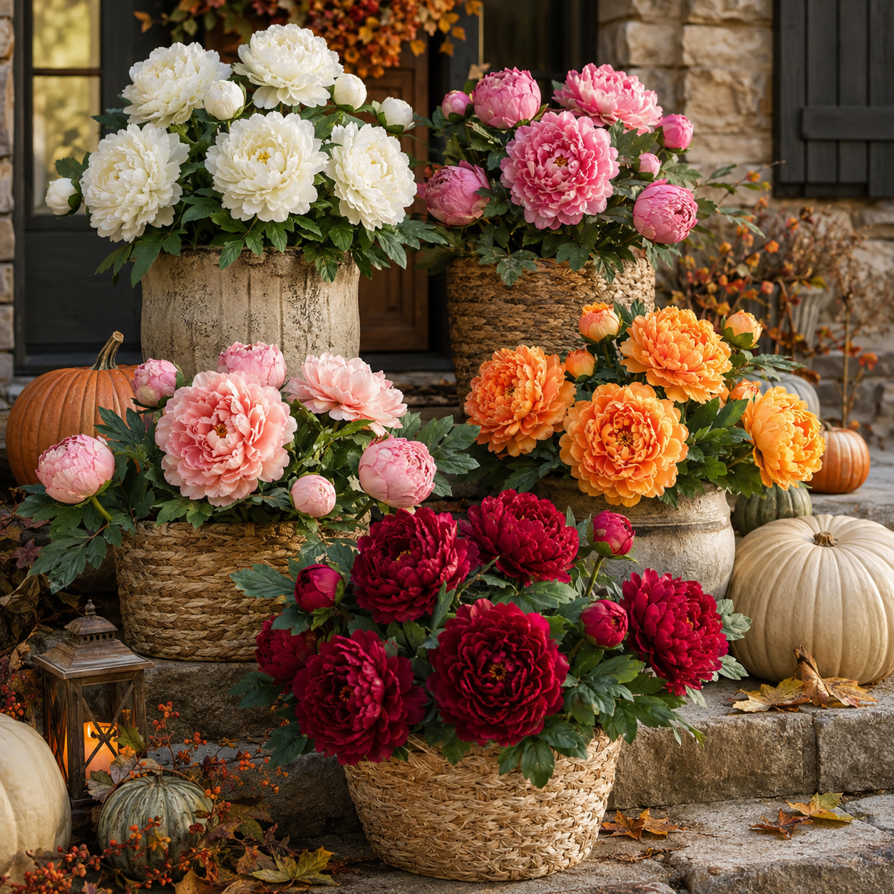 💥Last Day 70% OFF🌸‑ Artificial Peony Stems‑UV Resistant, Waterproof, Realistic Looking