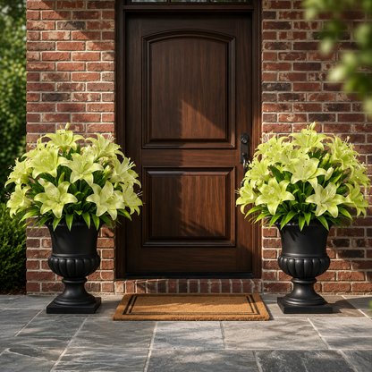 🔥Last Day 56% OFF💐‑Premium Artificial Lily Flowers‑UV Resistant, Waterproof, Windproof